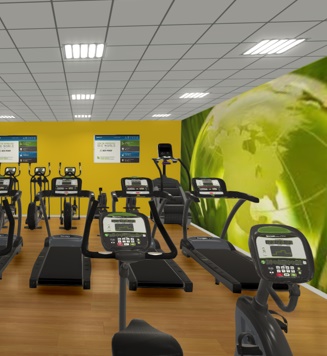 Computer generate image of gym design